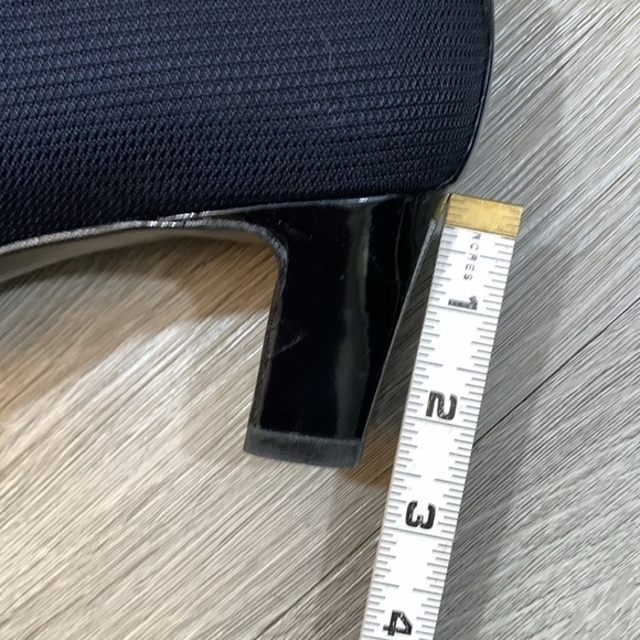 STUART WEITZMAN Navy Blue Sqaure Toe Block Heels Pumps Size 9.5B - Picture 9 of 9